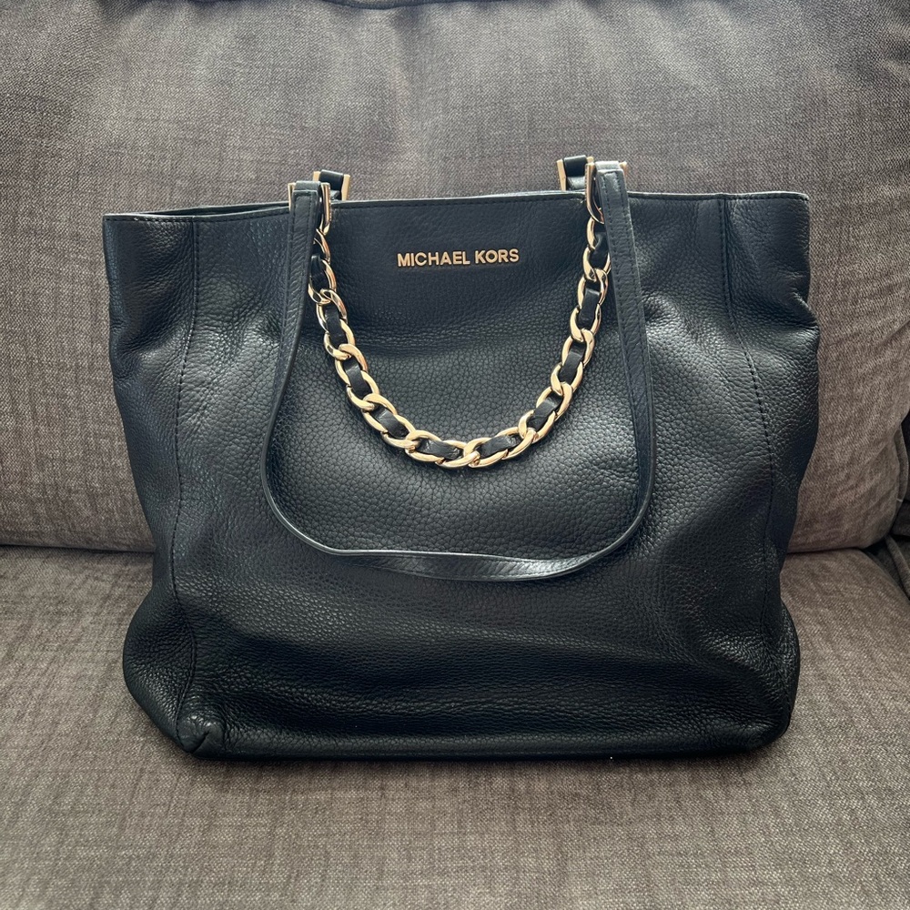 Michael Kors black leather bag